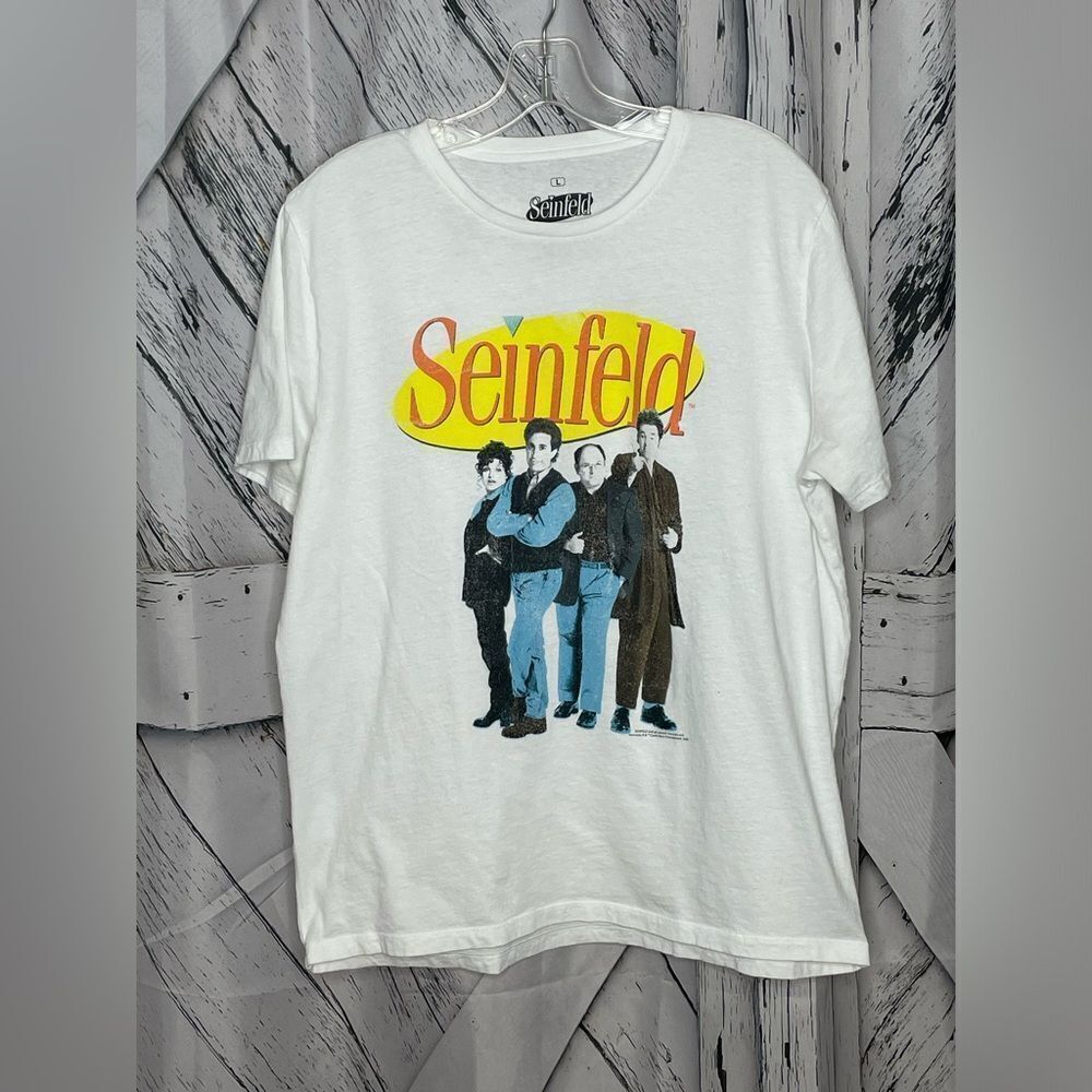 Seinfeld Tee White Unisex Size L